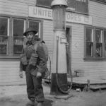 Henri pictured outside his parents store in St. Geneviève, Manitoba.